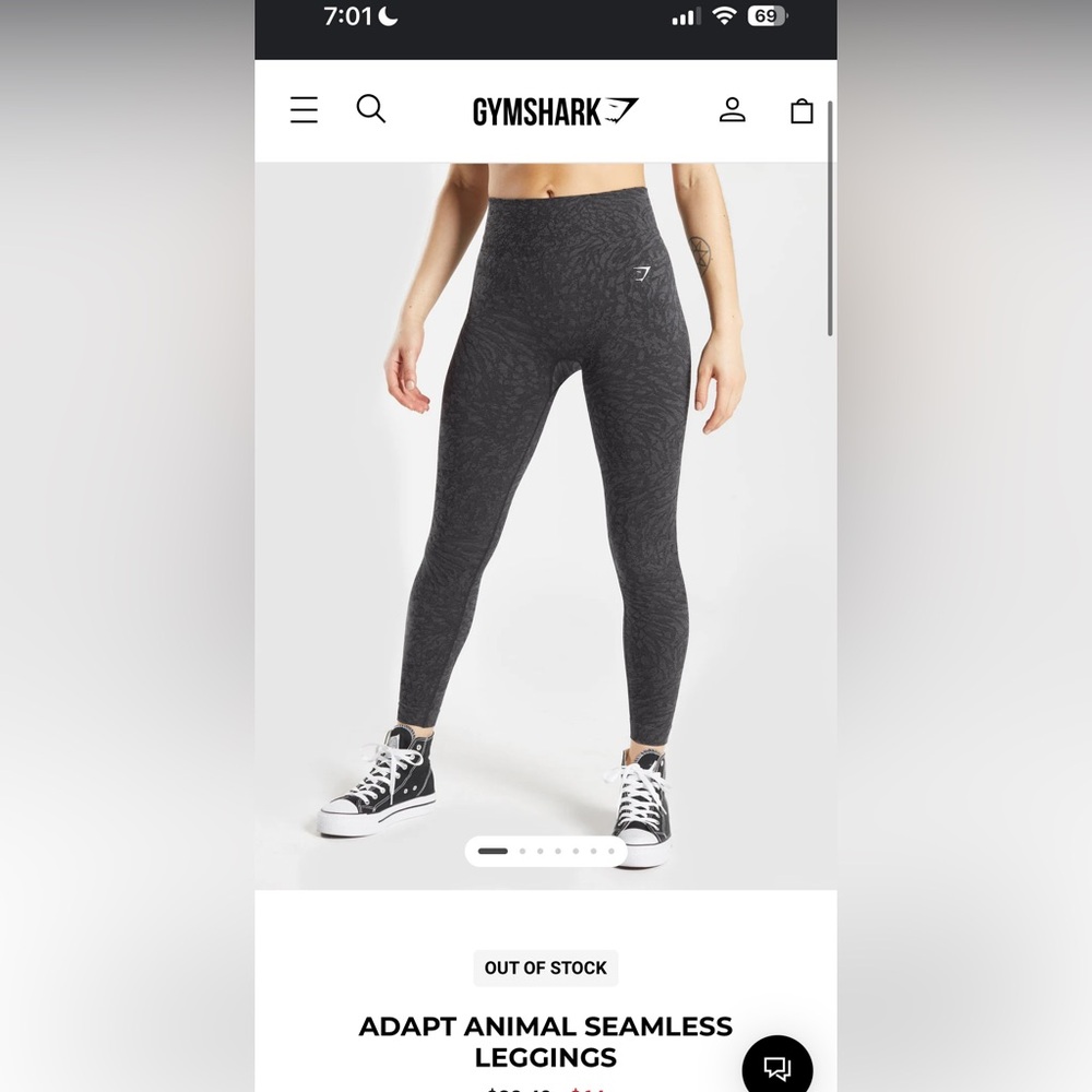 GYMSHARK adapt animal leggings